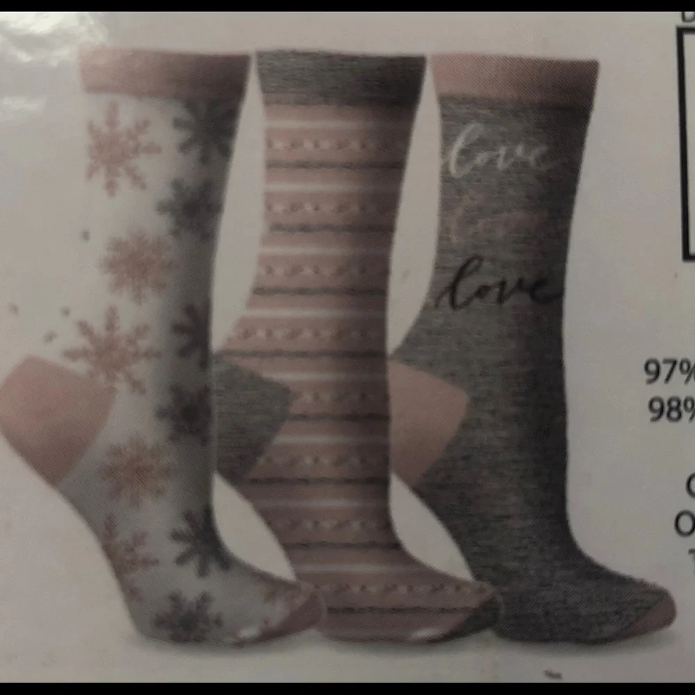 Brand New Ladies 3 Pairs Of Super Cute Socks
